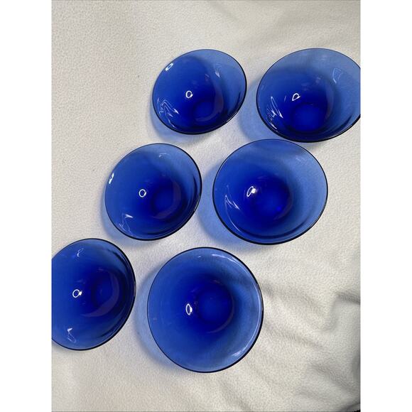 LOT OF 6 VINTAGE COBALT BLUE Bowls. - Picture 2 of 4
